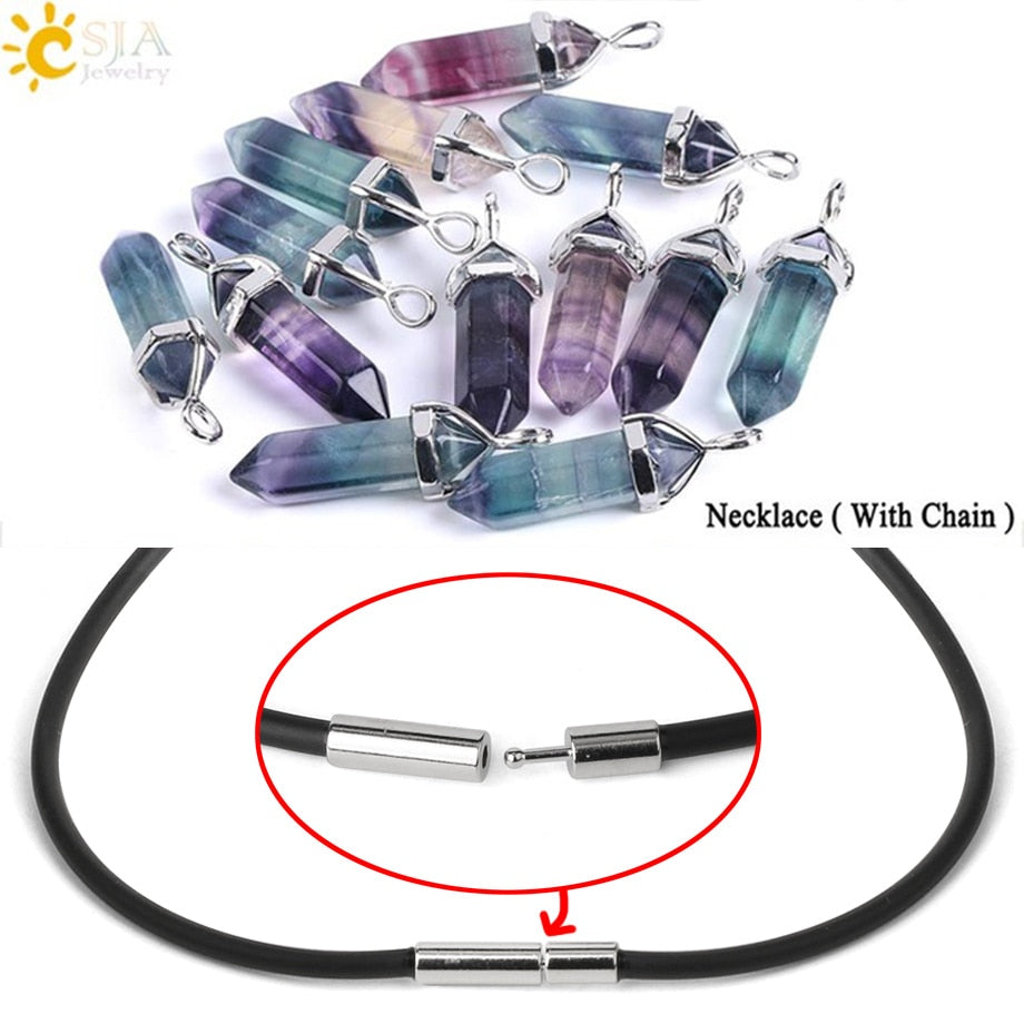 Fluorite Necklaces Crystal Pendants