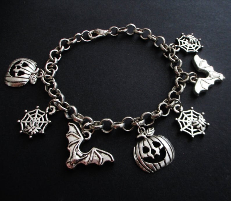 Black Onyx Pentacle Charm Bracelet