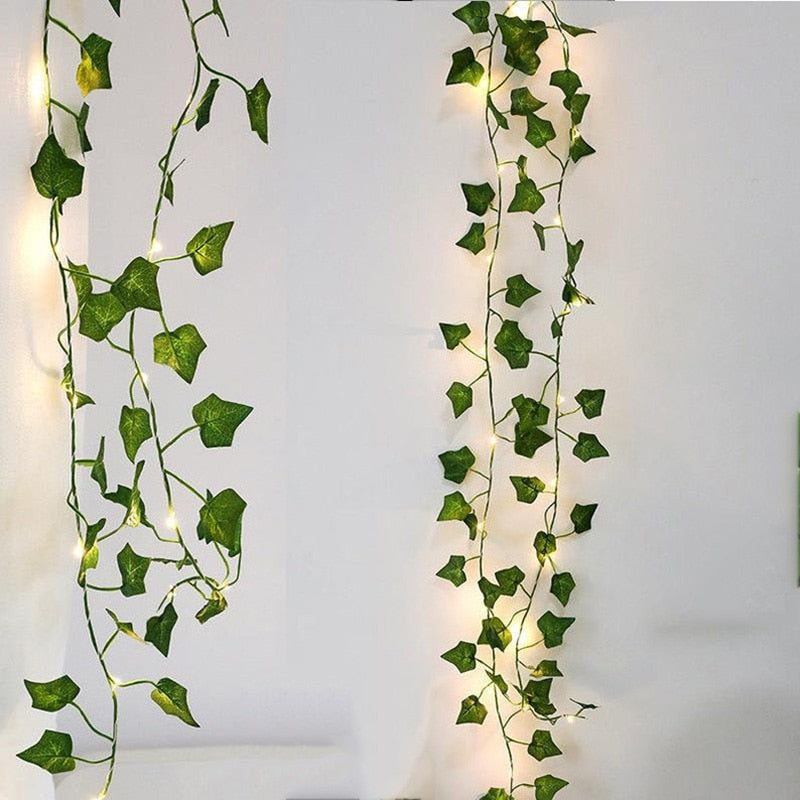 Ivy leaf garland fairy lights