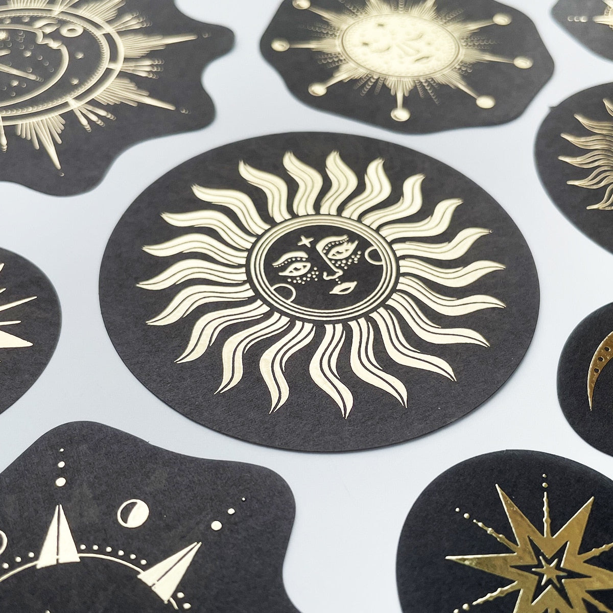 40/42/44 PCS Gold Foil Constellation Tarot Stickers