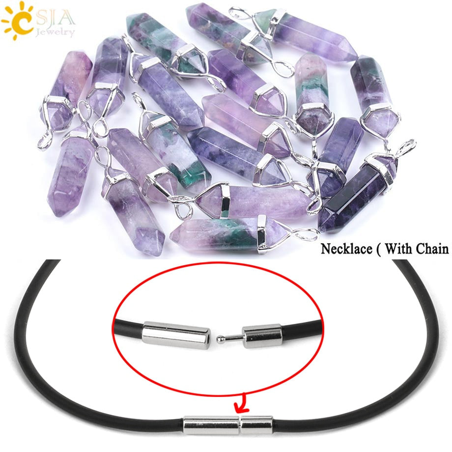 Fluorite Necklaces Crystal Pendants