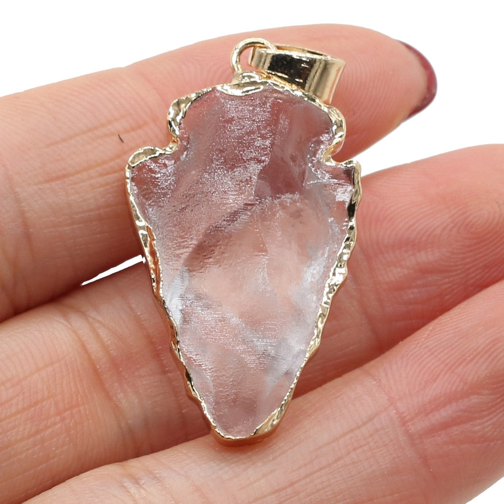 Crystal Arrowhead & Cube Necklace