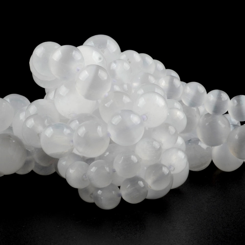 Natural Selenite Stone Beads