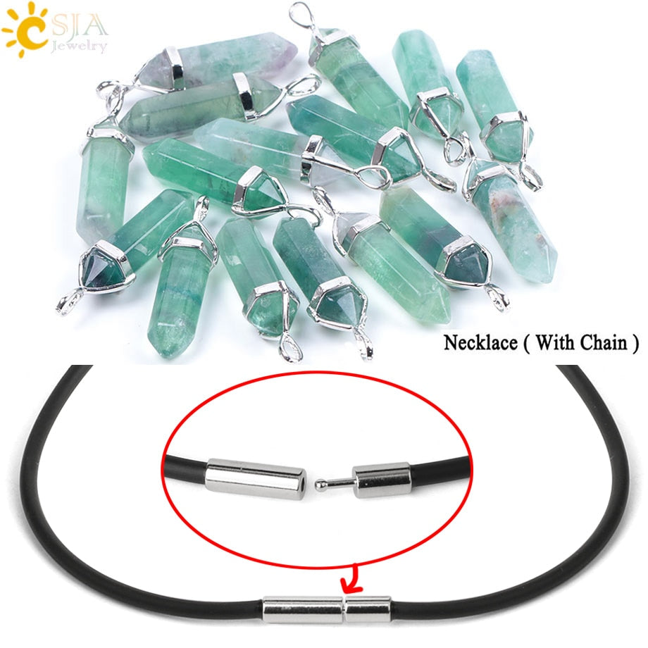 Fluorite Necklaces Crystal Pendants