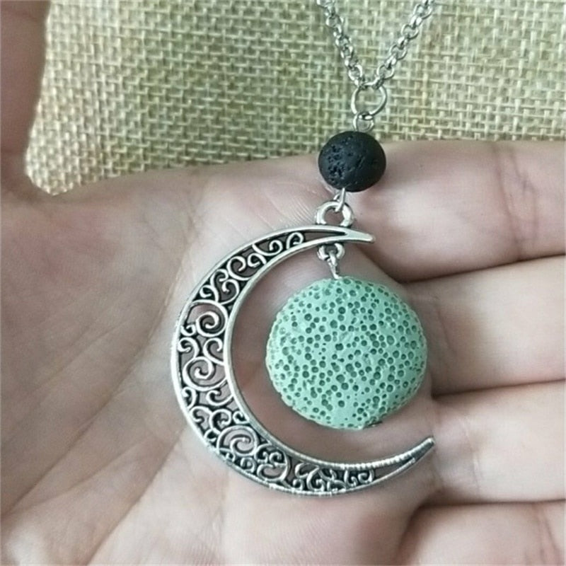 Lava Stone Essential Oil Diffuser Necklace