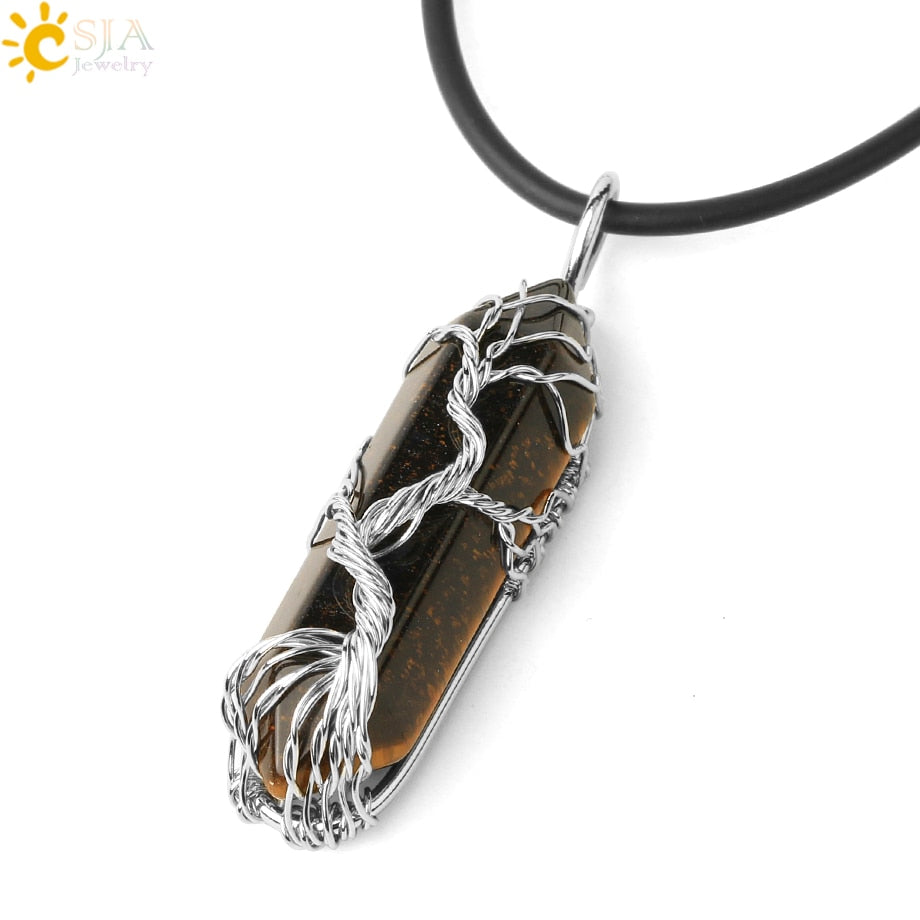 Tree of Life Crystal Necklace