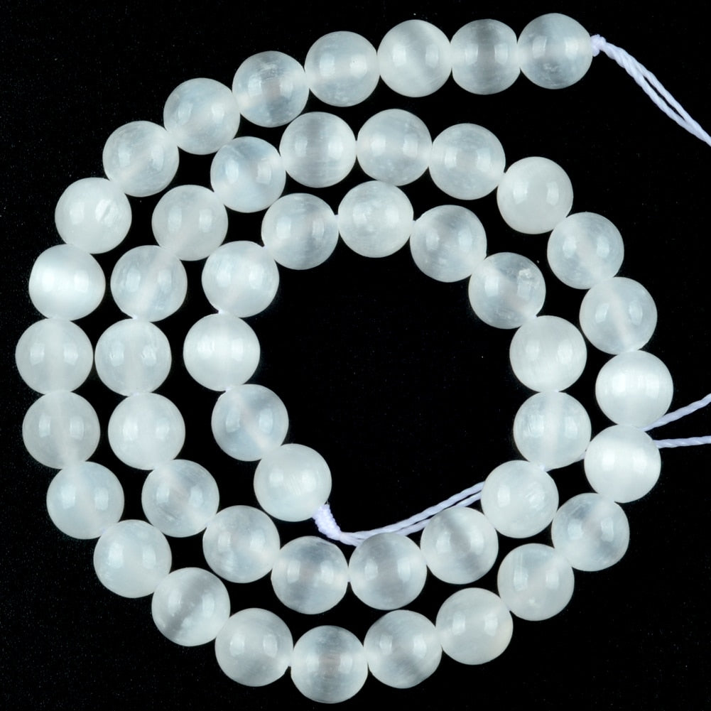 Natural Selenite Stone Beads