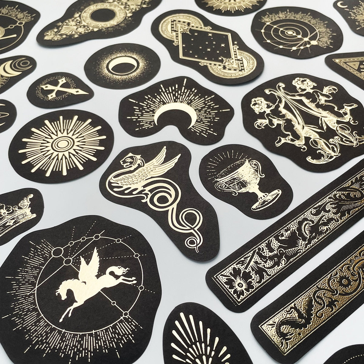 40/42/44 PCS Gold Foil Constellation Tarot Stickers