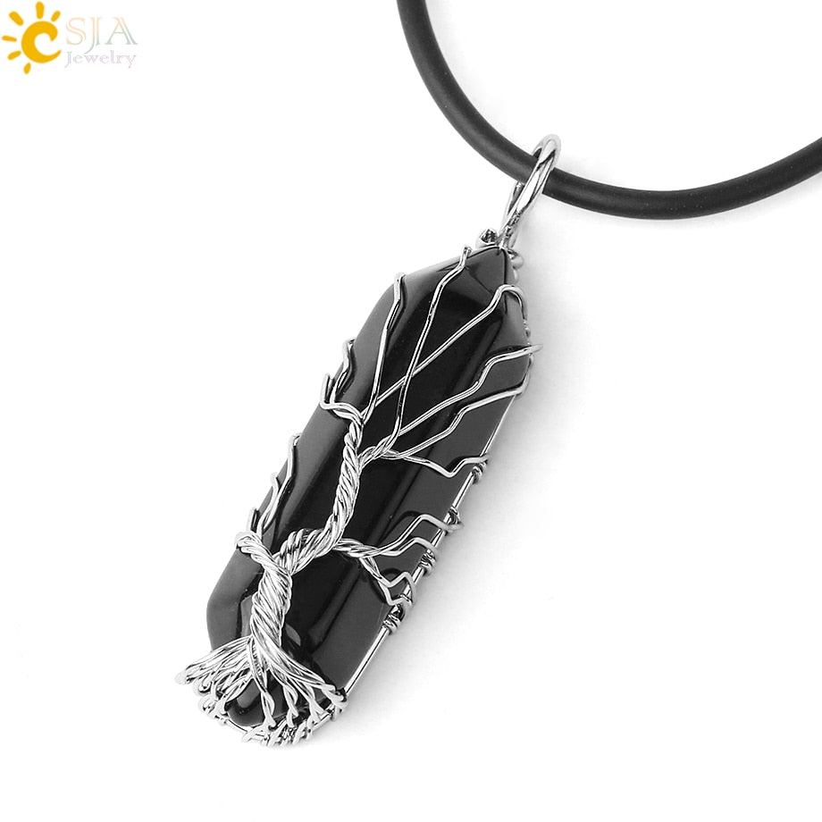 Tree of Life Crystal Necklace