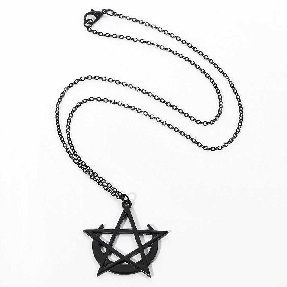 Pentagram Moon Goddess Necklace 6 STYLES