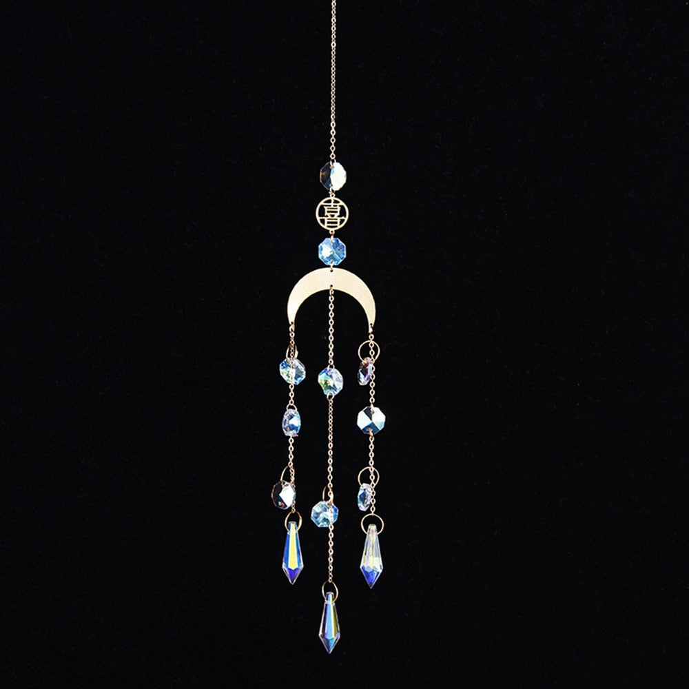 K9 Crystal Sun Catcher Sun And Moon Pendant