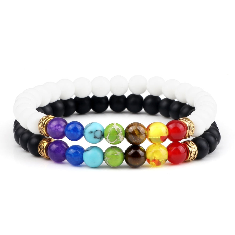 2Pcs set 7 Chakra Bracelet