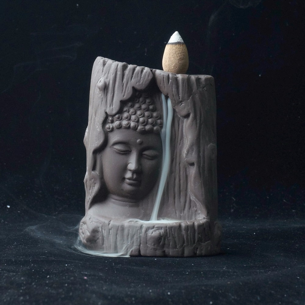 Backflow Incense Burner Buddha Statue