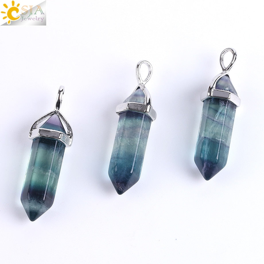 Fluorite Necklaces Crystal Pendants