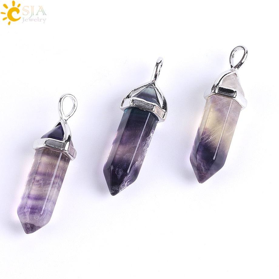 Fluorite Necklaces Crystal Pendants