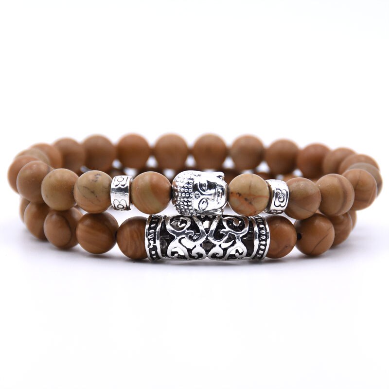 Stone Buddha Bracelet Set