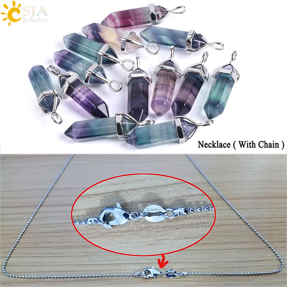 Fluorite Necklaces Crystal Pendants