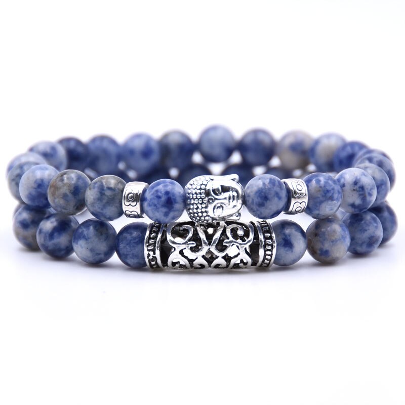 Stone Buddha Bracelet Set