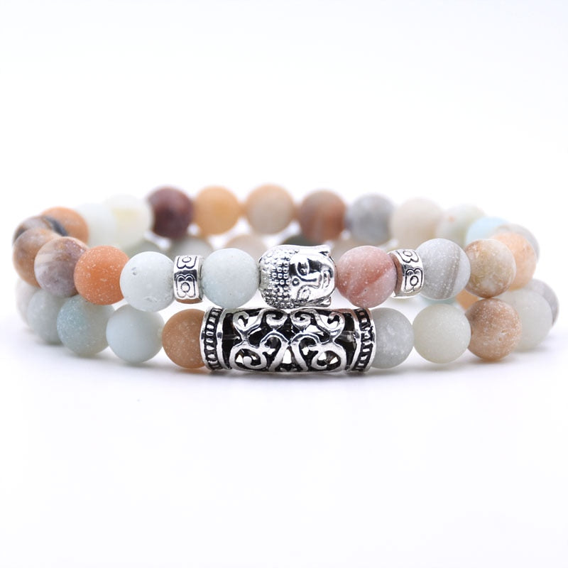 Stone Buddha Bracelet Set