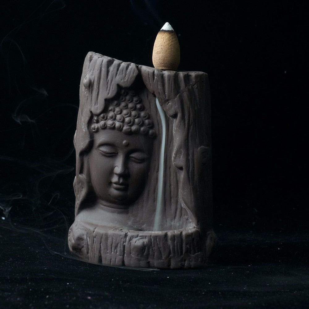 Backflow Incense Burner Buddha Statue