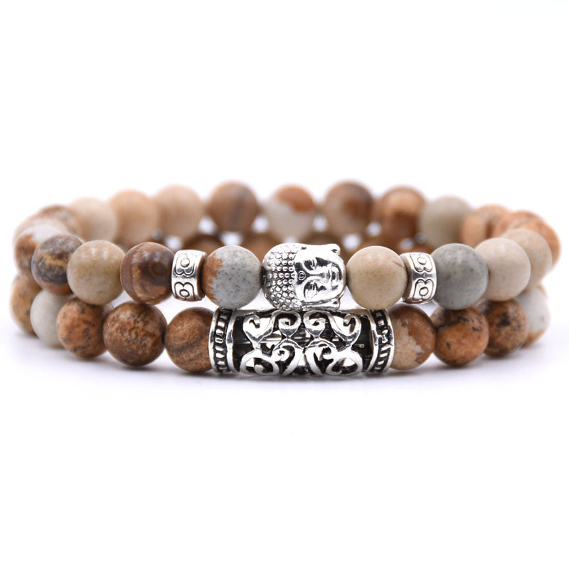 Stone Buddha Bracelet Set