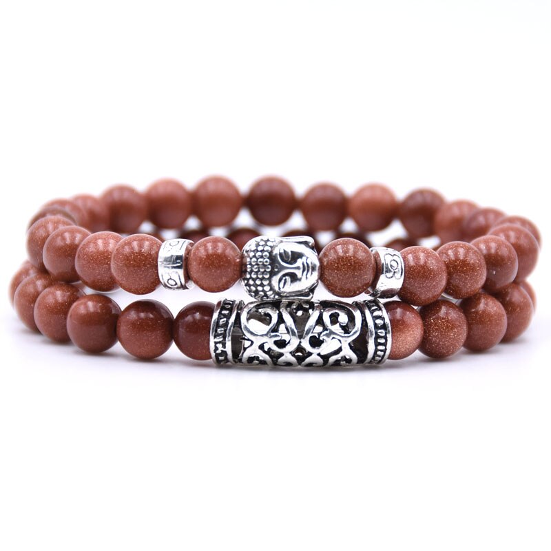 Stone Buddha Bracelet Set