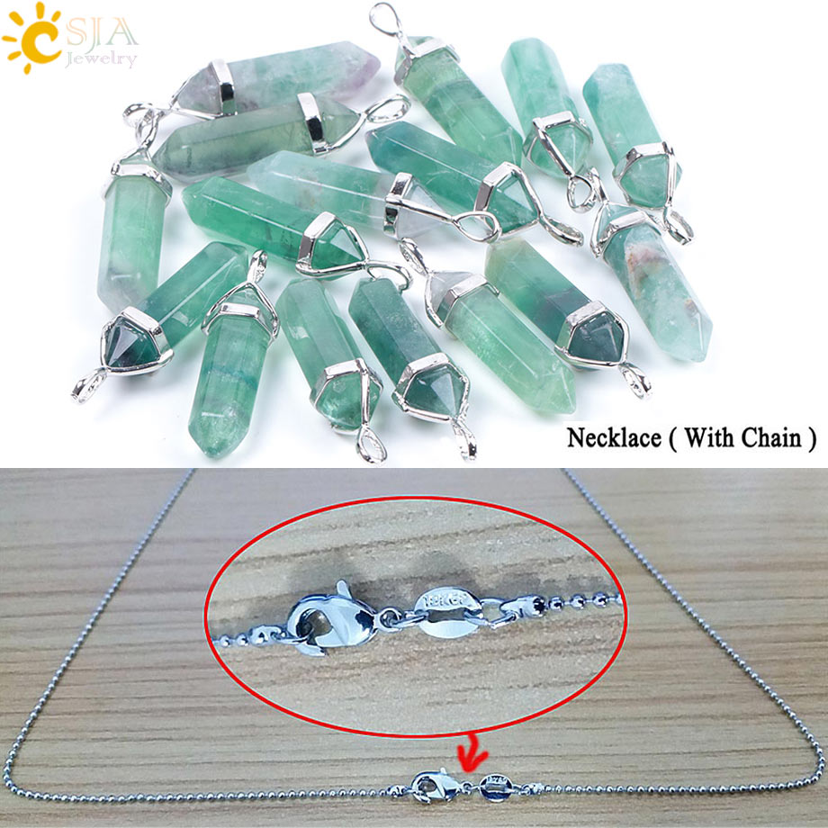 Fluorite Necklaces Crystal Pendants