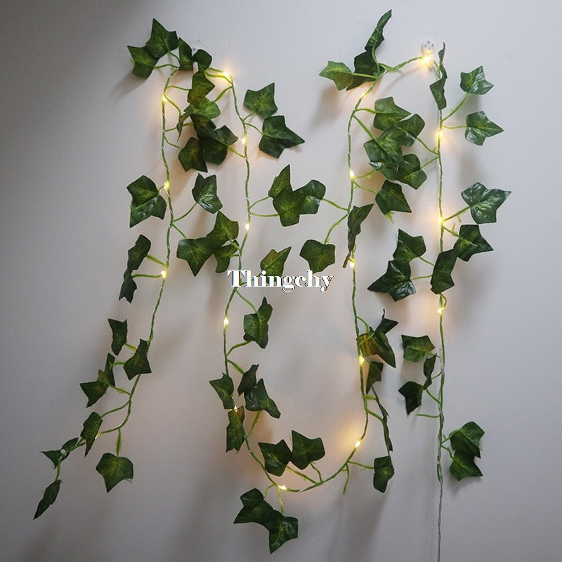 Ivy leaf garland fairy lights