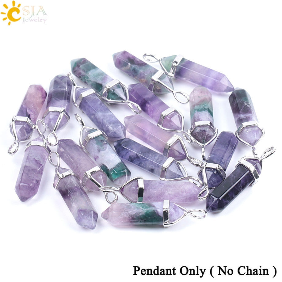 Fluorite Necklaces Crystal Pendants