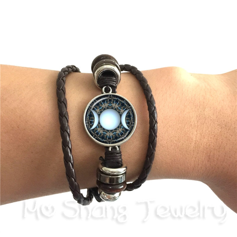 Triple Moon Goddess Bracelet