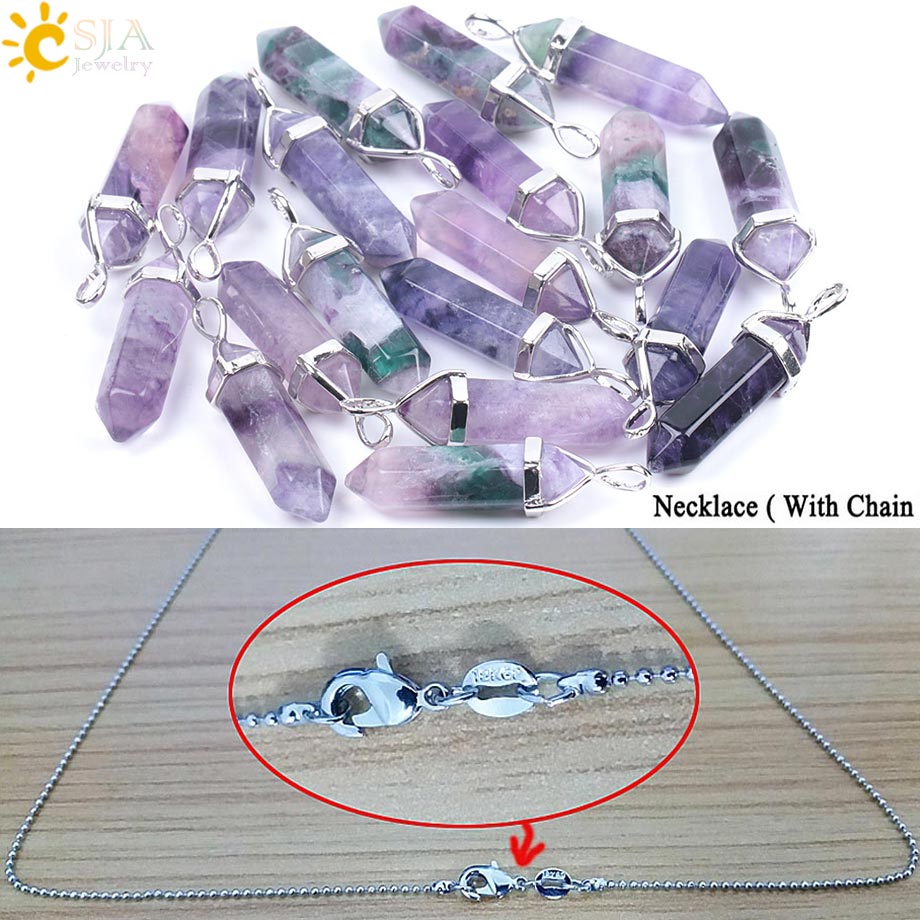 Fluorite Necklaces Crystal Pendants