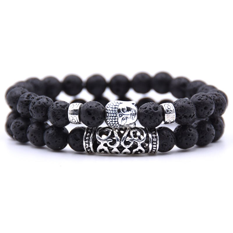 Stone Buddha Bracelet Set