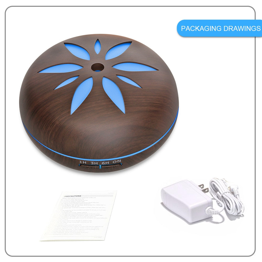 Wooden Flower Essential Oil Diffuser