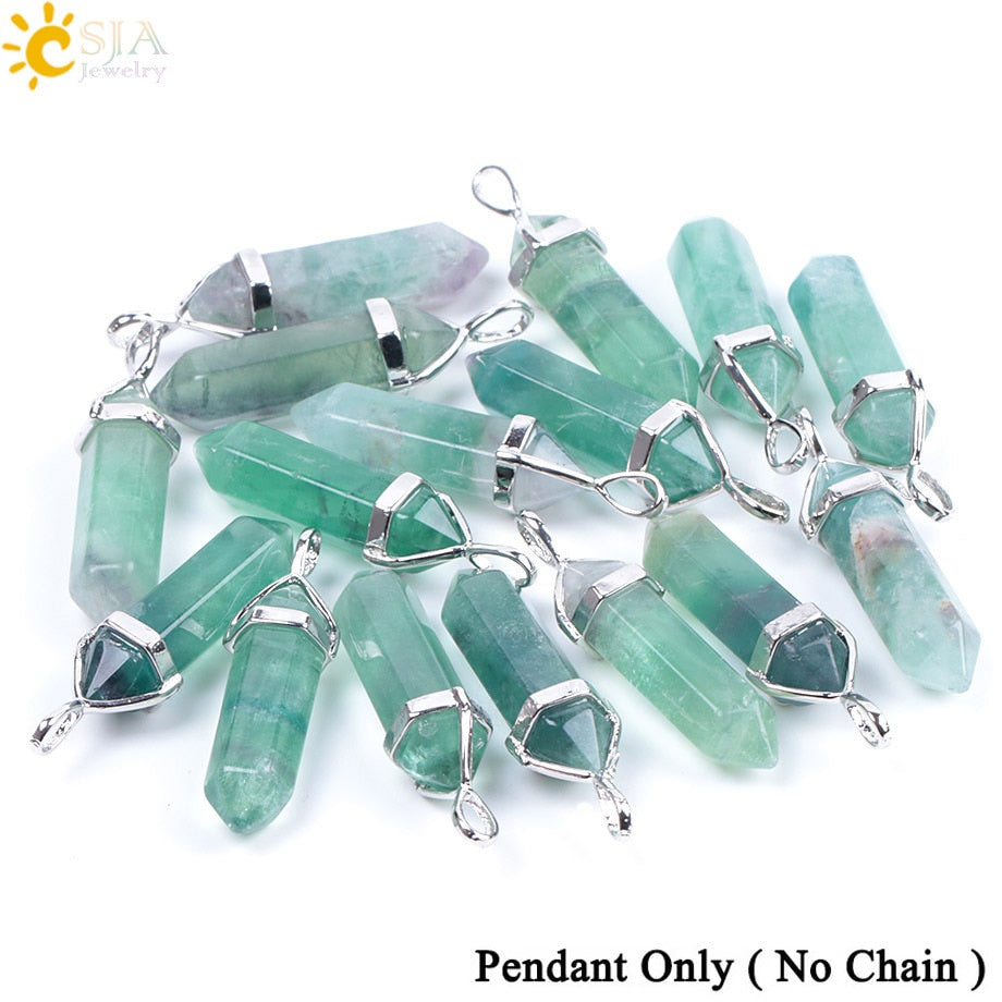 Fluorite Necklaces Crystal Pendants