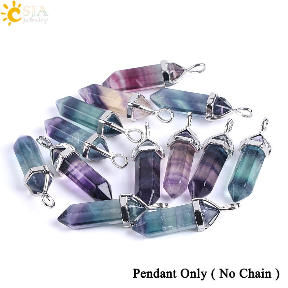 Fluorite Necklaces Crystal Pendants