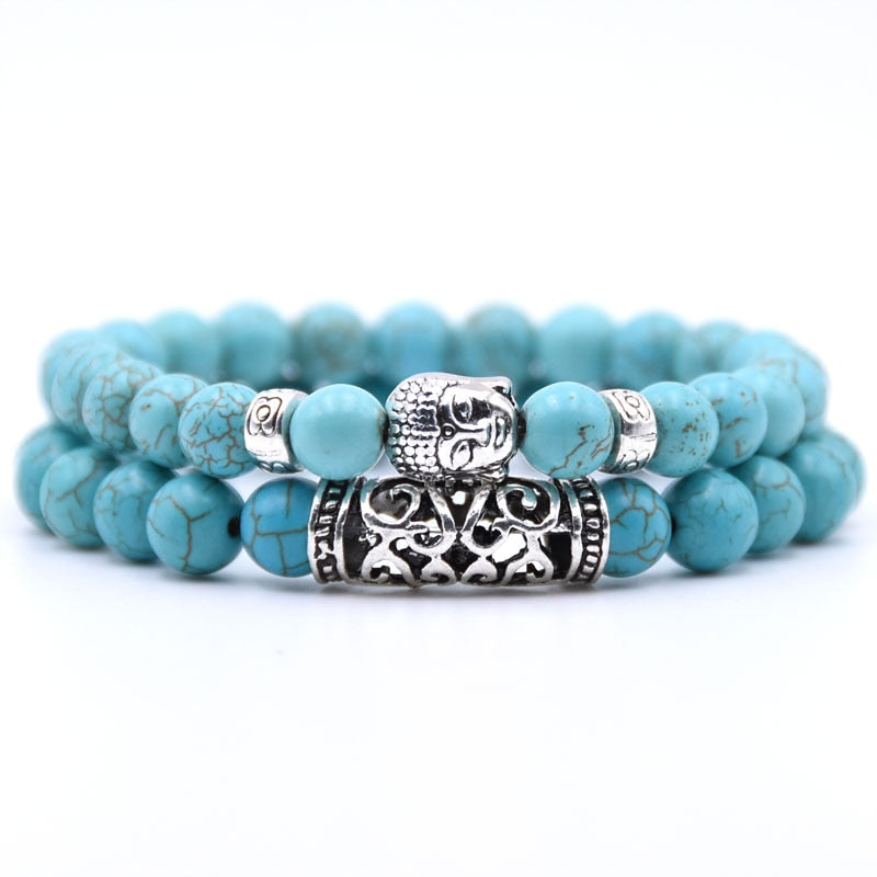 Stone Buddha Bracelet Set