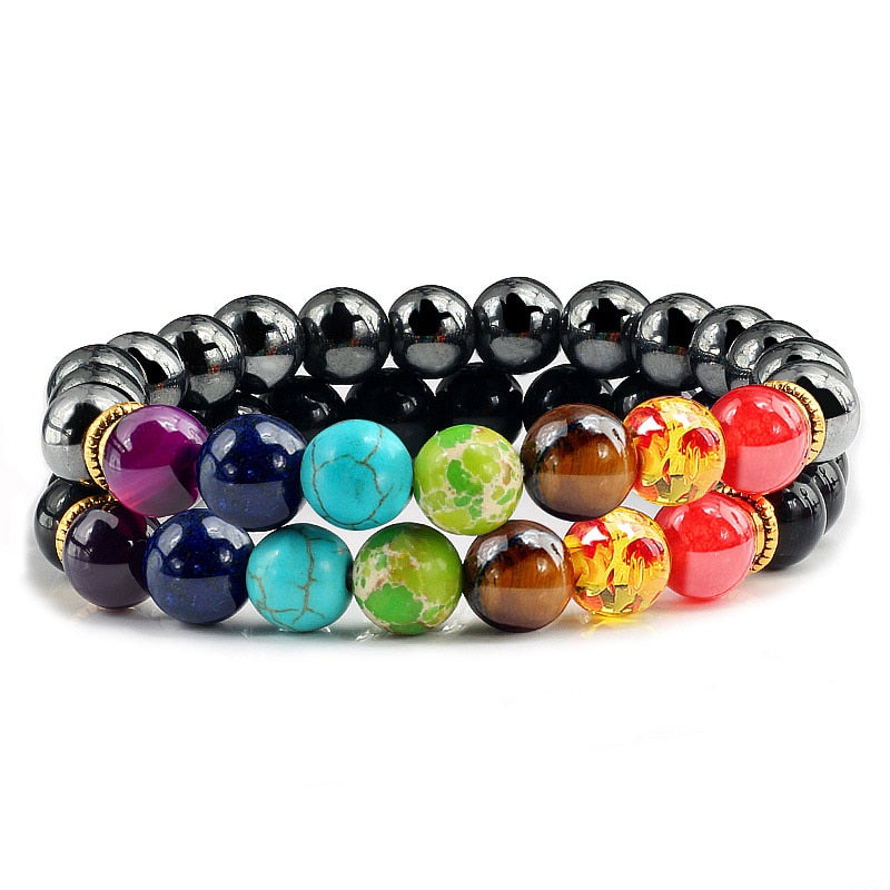 2Pcs set 7 Chakra Bracelet