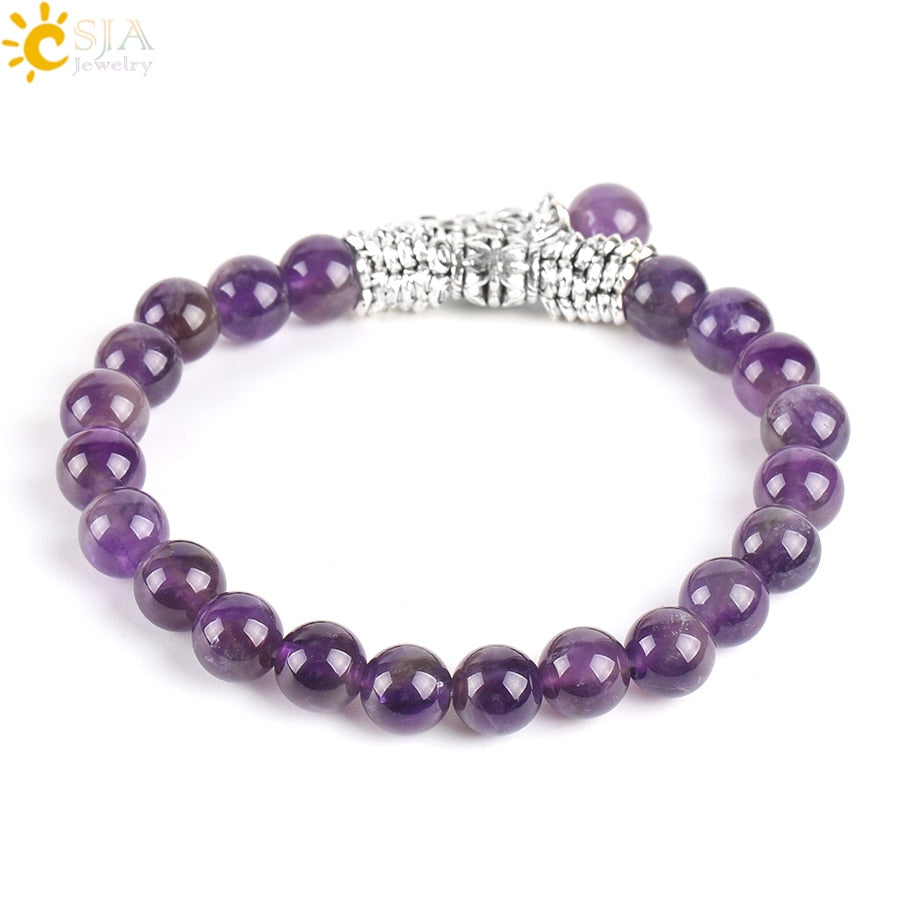 Amethyst Bracelets Bangle Tree of Life