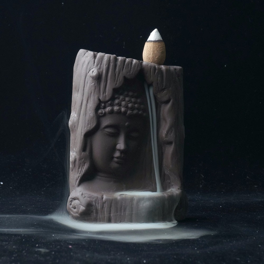 Backflow Incense Burner Buddha Statue