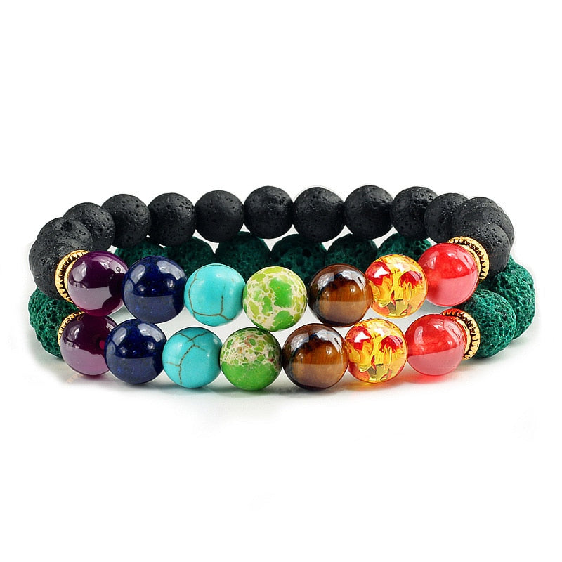 2Pcs set 7 Chakra Bracelet