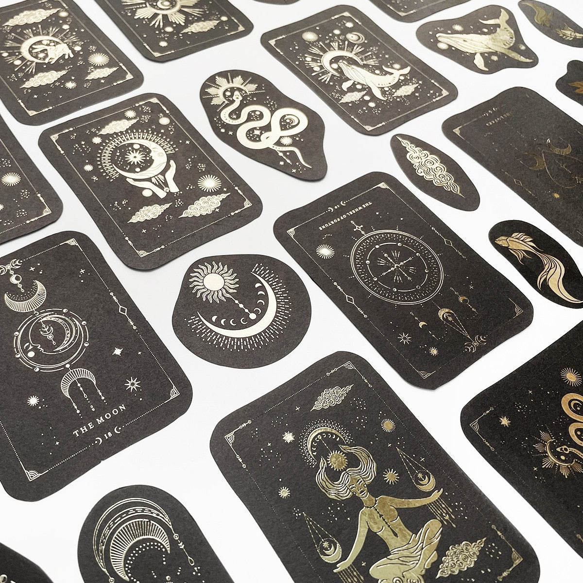 40/42/44 PCS Gold Foil Constellation Tarot Stickers