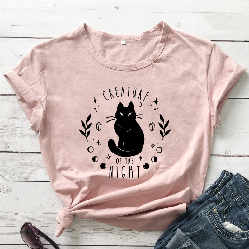 Creature Of The Night Black Cat T-shirt