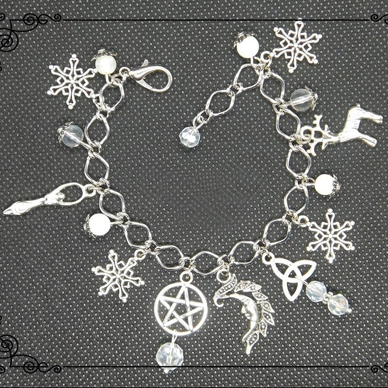 Witches Charm Anklet Dragon and Amethyst