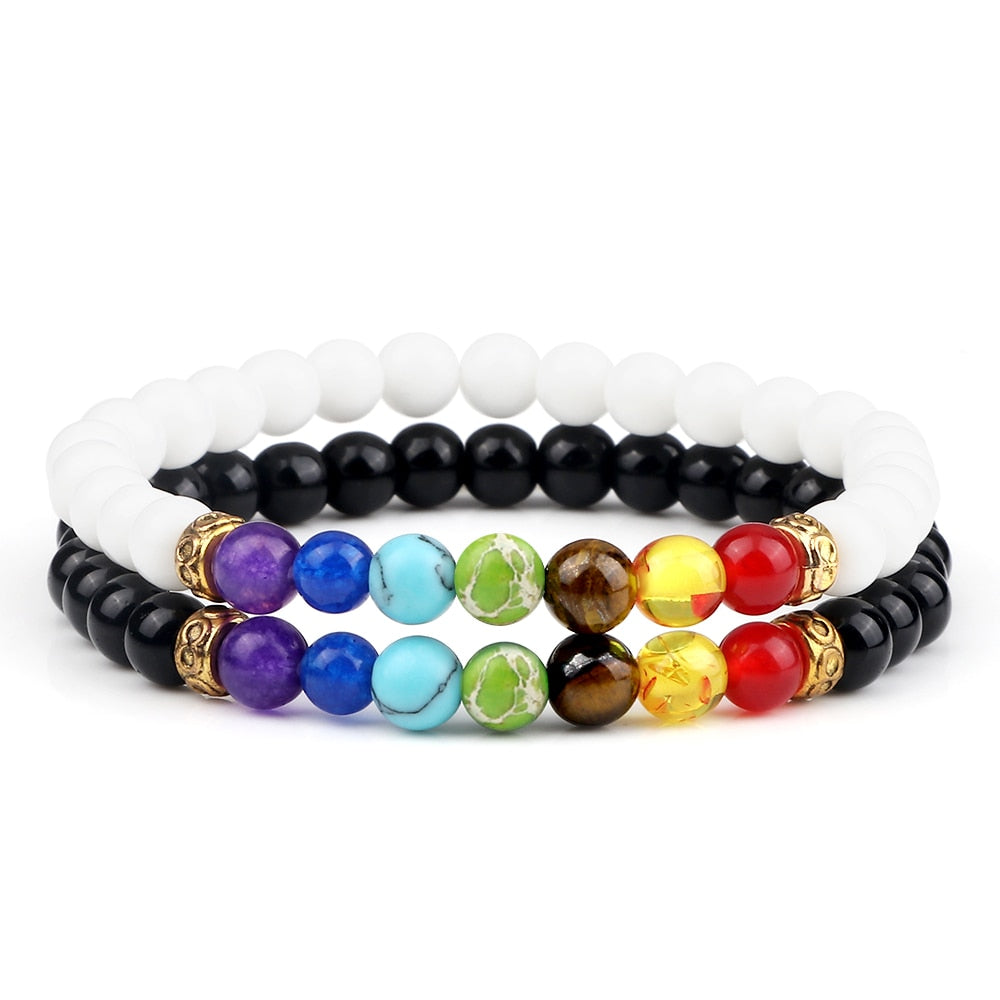 2Pcs set 7 Chakra Bracelet