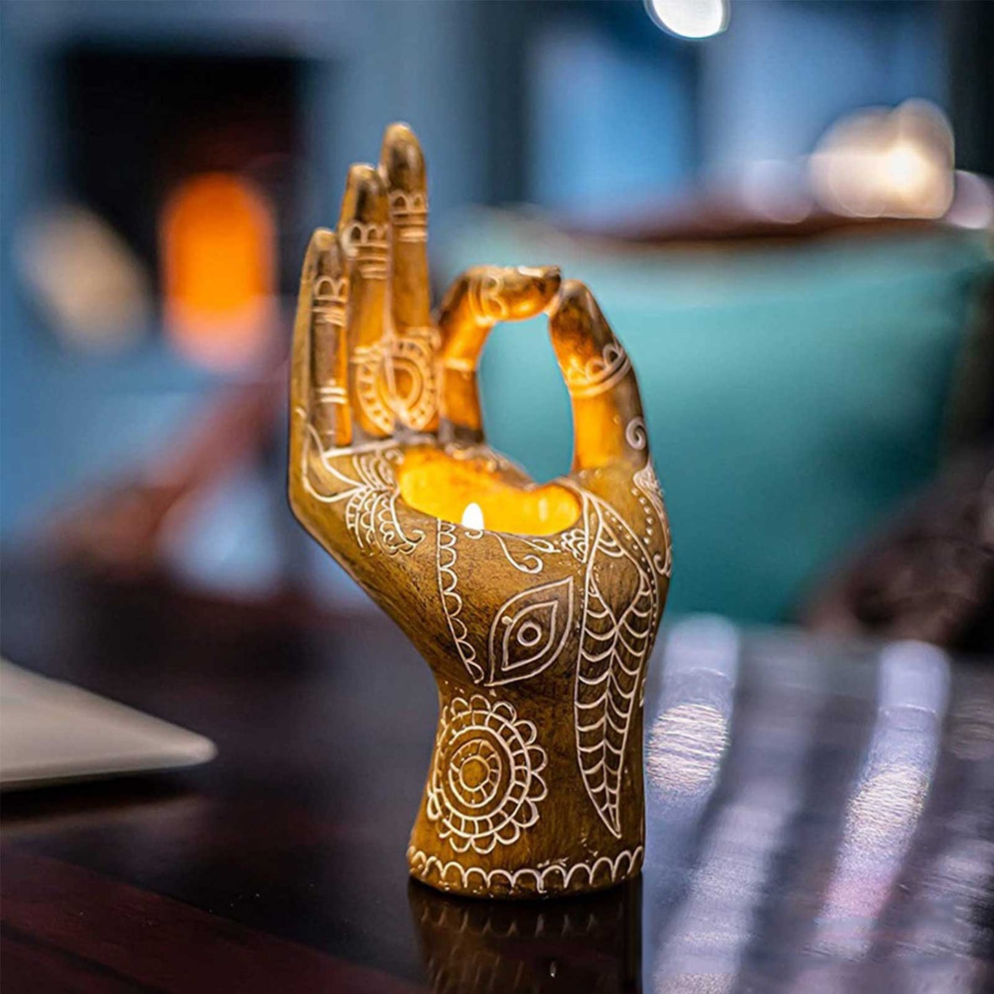 1pc Mudra Hand Candle Holder