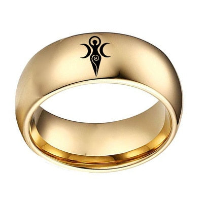 Triple Moon Goddess Ring