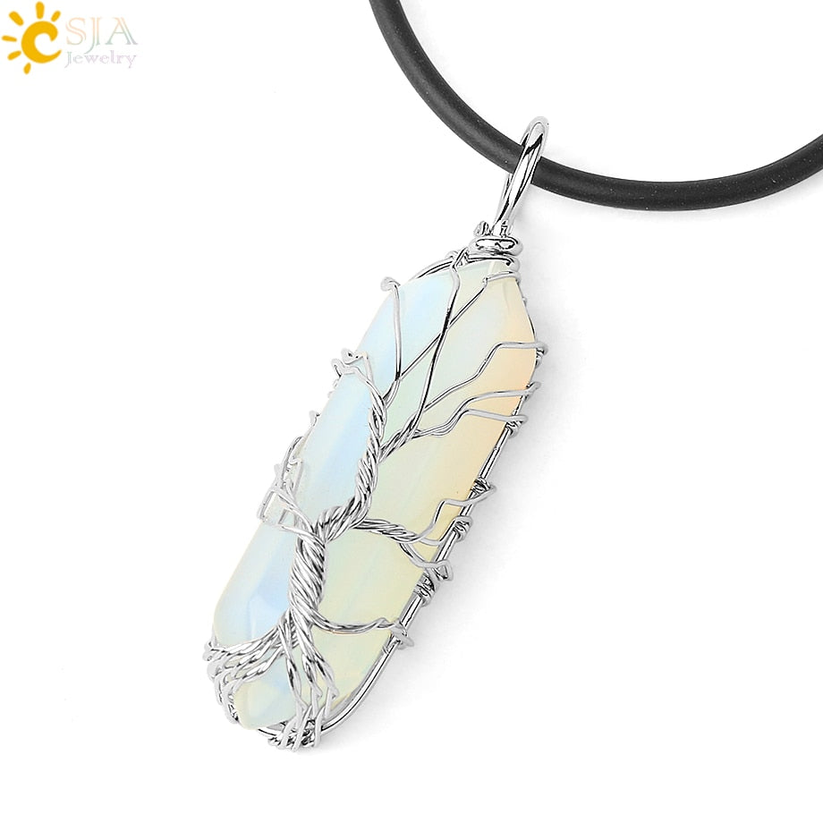 Tree of Life Crystal Necklace