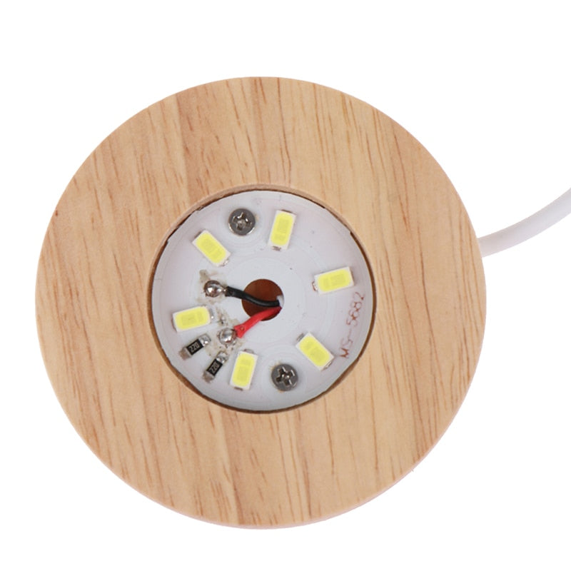 Wooden LED Light Display Base