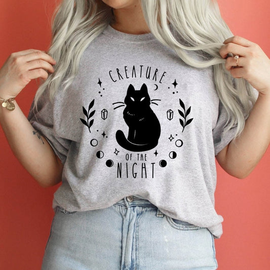 Creature Of The Night Black Cat T-shirt