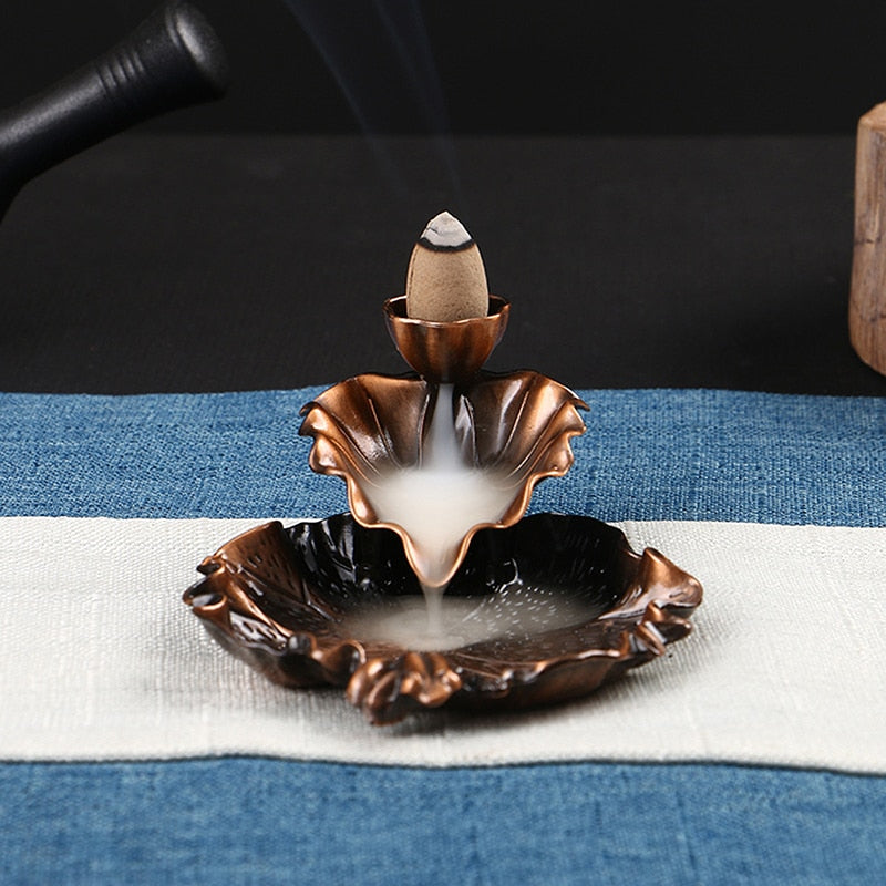 Leaf Tower Incense Ceramic Burner